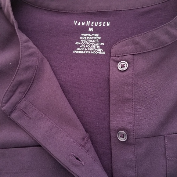Van Heusen Purple M Shirt Blouse - Picture 5 of 7